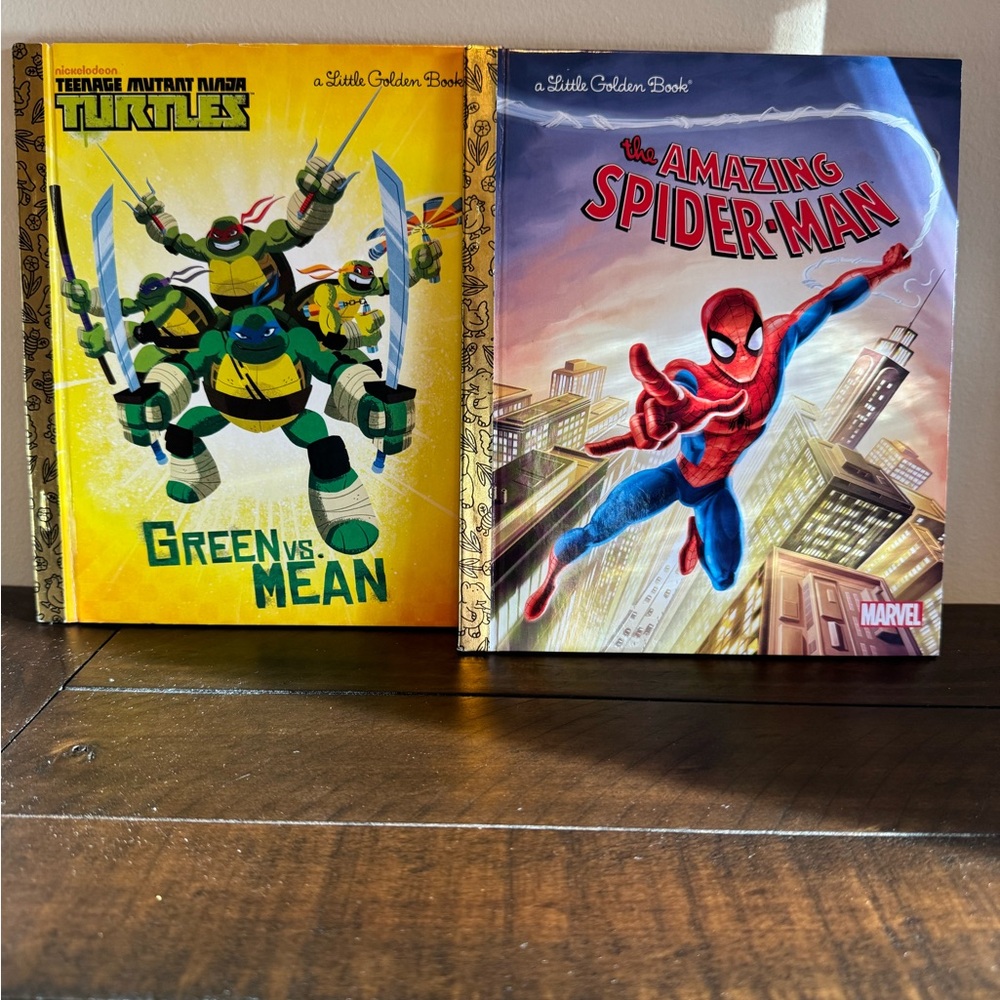 Little Golden Book Set: Teenage Mutant Ninja Turtles & Spider-Man
